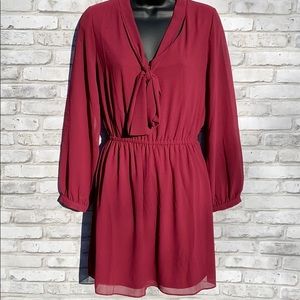 🤍 NEW! Wine Color Long Sleeve Dress 🤍